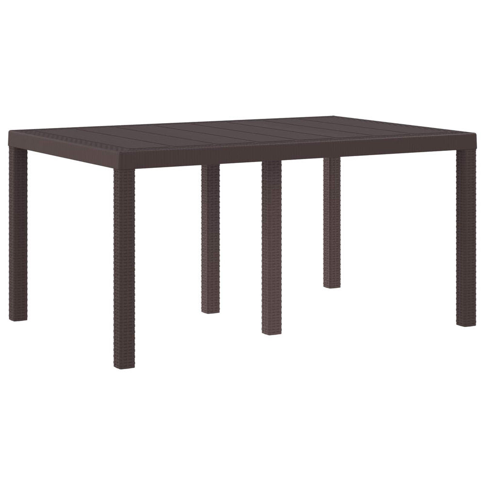 Gartentisch Braun Poly-Rattan 150x100 cm