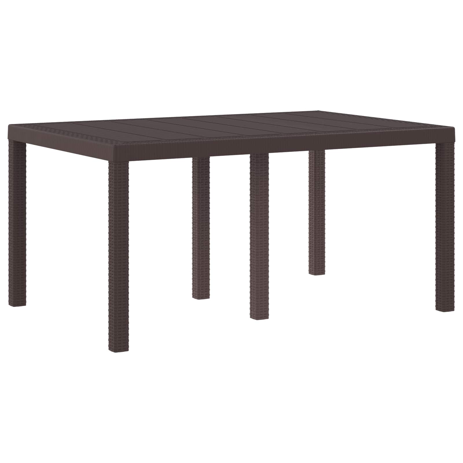 Gartentisch Braun Poly-Rattan 150x100 cm
