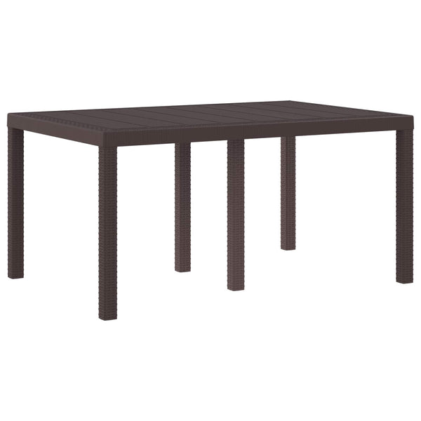 Gartentisch Braun Poly-Rattan 150x100 cm