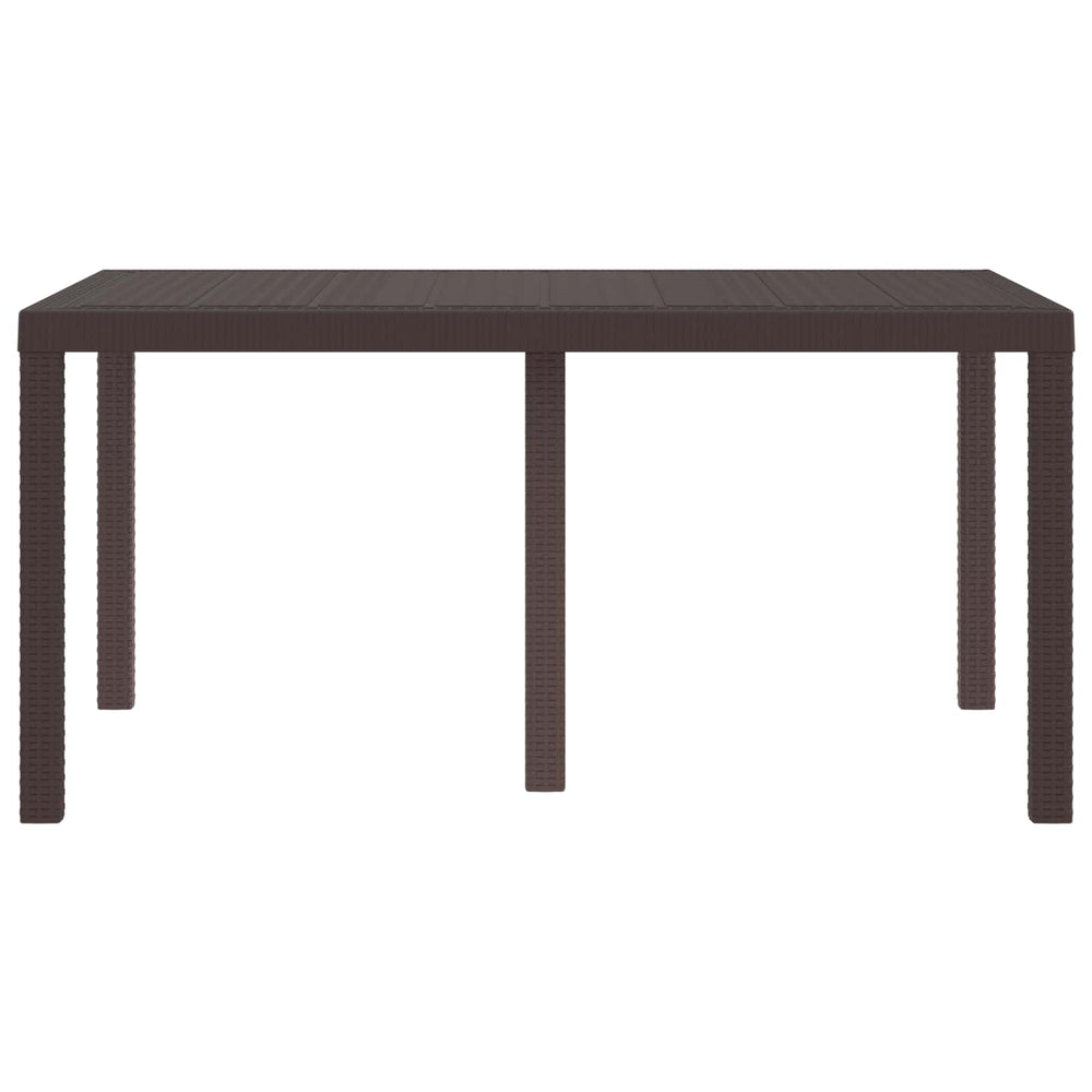 Gartentisch Braun Poly-Rattan 150x100 cm