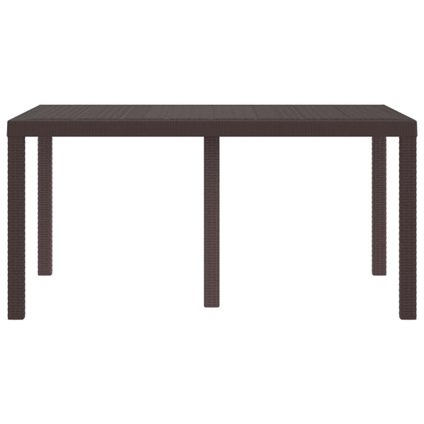 Gartentisch Braun Poly-Rattan 150x100 cm