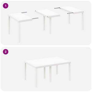 Gartentisch Weiß Poly-Rattan 150x100 cm