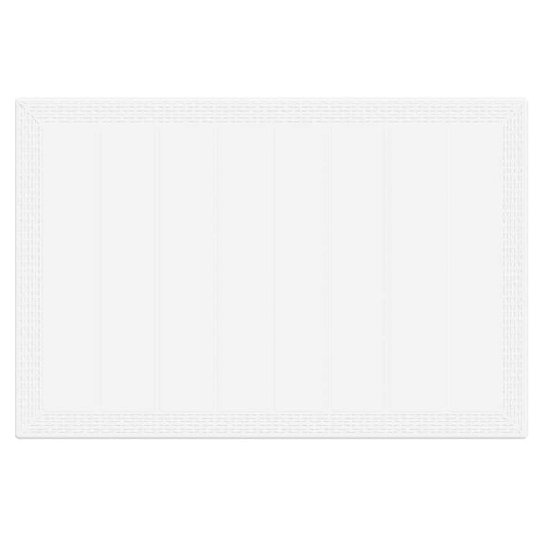 Gartentisch Weiß Poly-Rattan 150x100 cm
