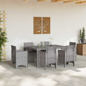 Gartentisch Hellgrau Poly-Rattan 150x100 cm