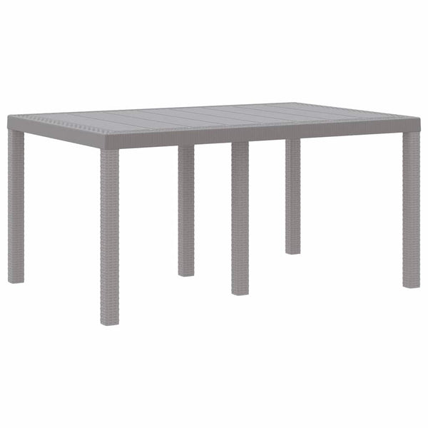 Gartentisch Hellgrau Poly-Rattan 150x100 cm