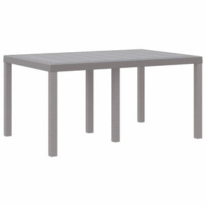 Gartentisch Hellgrau Poly-Rattan 150x100 cm