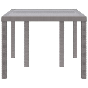 Gartentisch Hellgrau Poly-Rattan 150x100 cm