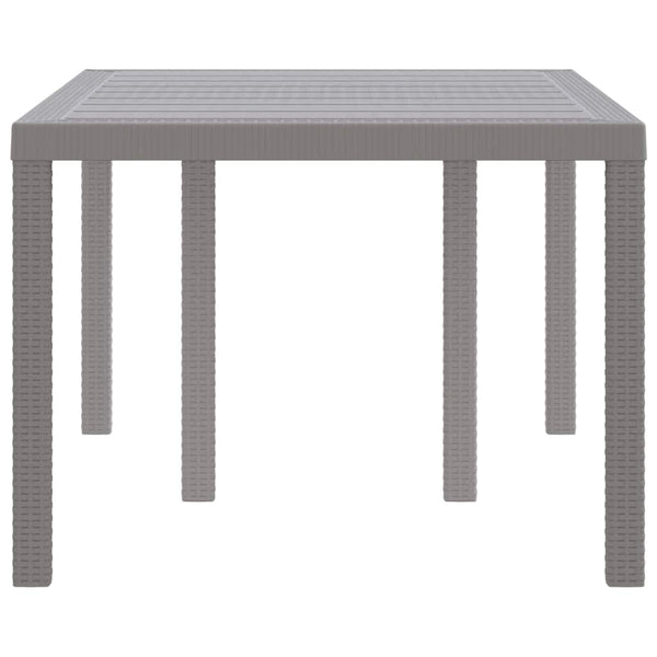 Gartentisch Hellgrau Poly-Rattan 150x100 cm