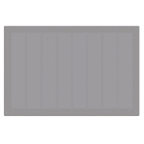 Gartentisch Hellgrau Poly-Rattan 150x100 cm
