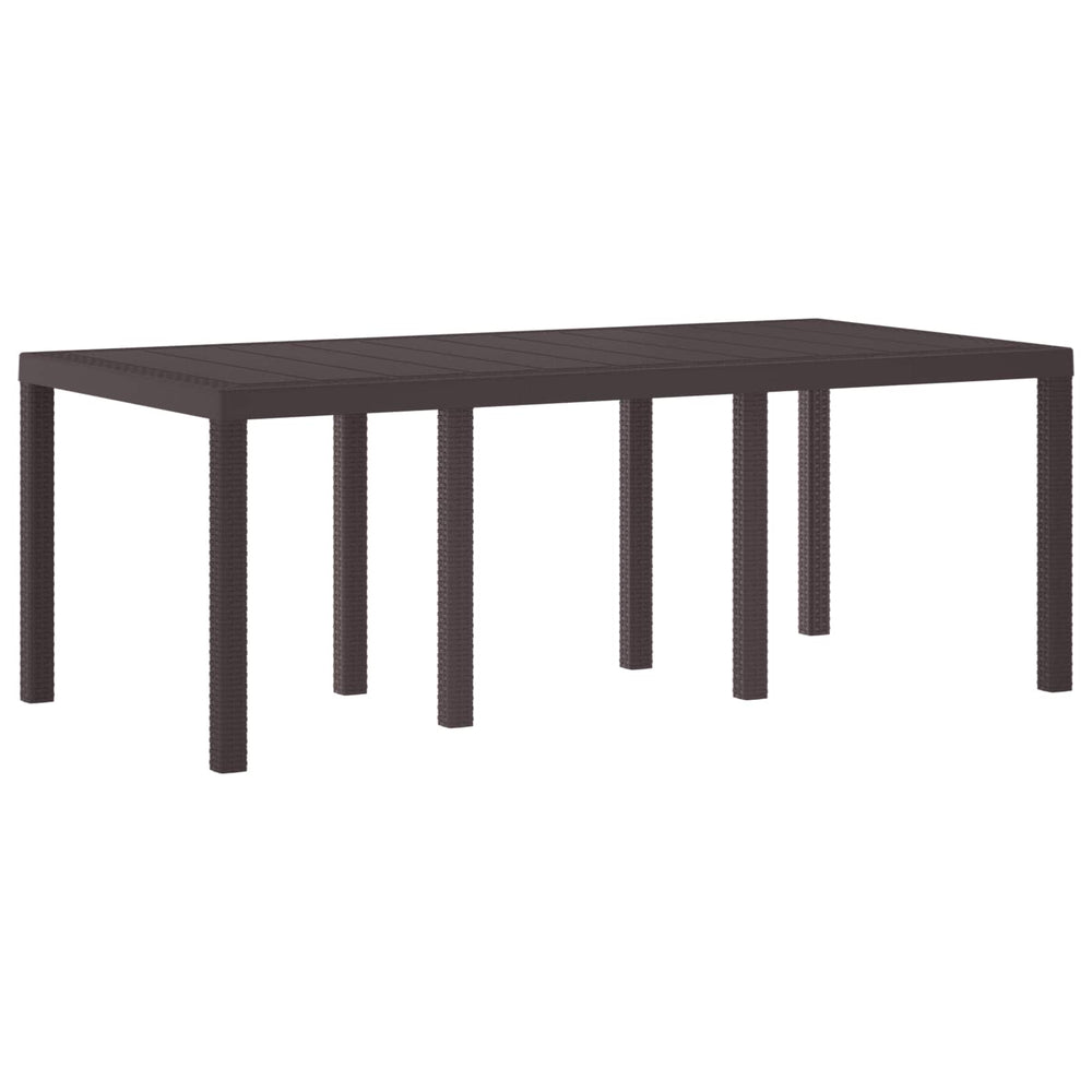 Gartentisch Braun Poly-Rattan 200x100 cm