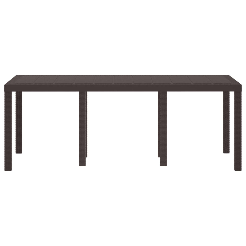 Gartentisch Braun Poly-Rattan 200x100 cm