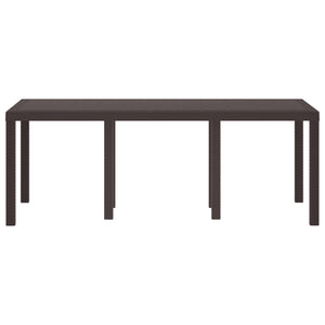 Gartentisch Braun Poly-Rattan 200x100 cm