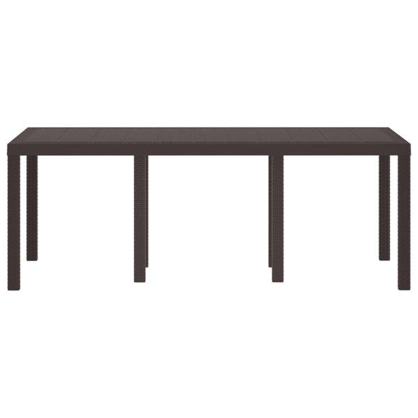 Gartentisch Braun Poly-Rattan 200x100 cm