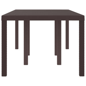 Gartentisch Braun Poly-Rattan 200x100 cm