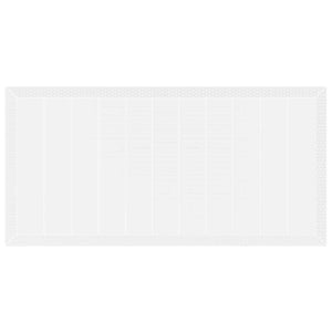 Gartentisch Weiß Poly-Rattan 200x100 cm