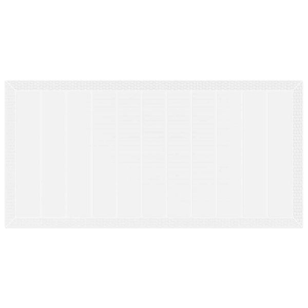 Gartentisch Weiß Poly-Rattan 200x100 cm