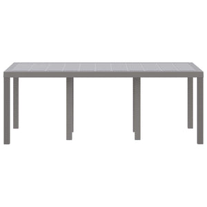 Gartentisch Hellgrau Poly-Rattan 200x100 cm