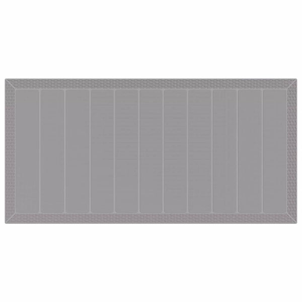 Gartentisch Hellgrau Poly-Rattan 200x100 cm