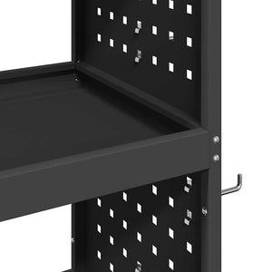 Werkzeugwagen Schwarz Stahl 75x35x73cm