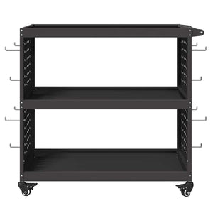 Werkzeugwagen Schwarz Stahl 75x35x73cm