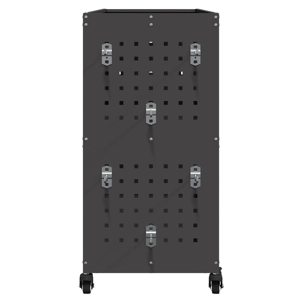 Werkzeugwagen Schwarz Stahl 75x35x73cm