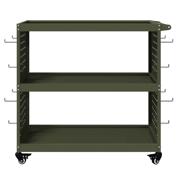 Werkzeugwagen, Olive Grün, Stahl