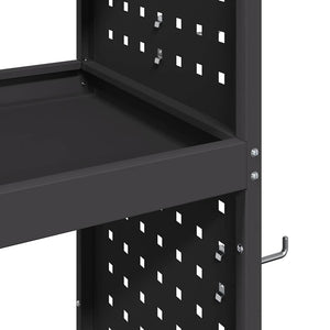 Werkzeugwagen Schwarz Stahl 65x35x111cm
