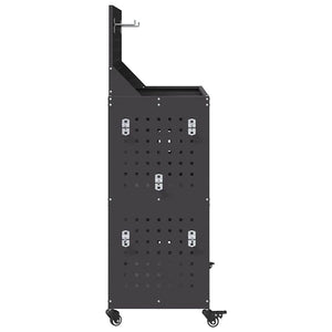 Werkzeugwagen Schwarz Stahl 65x35x111cm