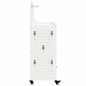 vidaXL Chariot à outils à roulettes Blanc 65 x 35 x 111 cm Acier laminé à froid