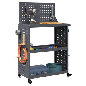 Werkzeugwagen Anthrazit Stahl 65x35x111cm