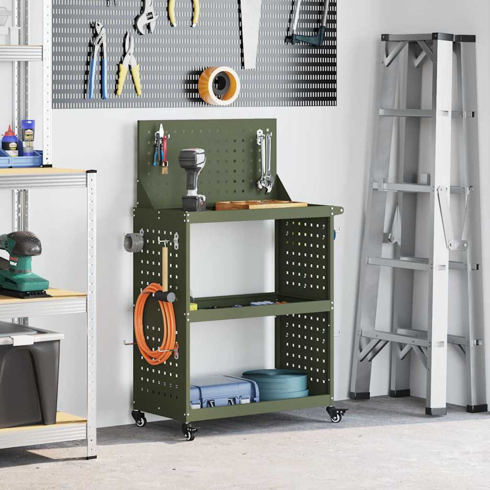 Werkzeugwagen Olive Grün Stahl