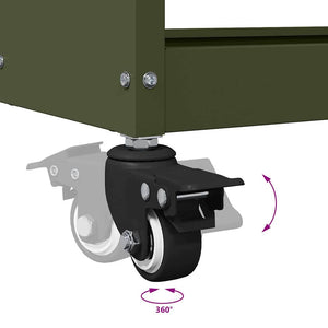 Werkzeugwagen Olive Grün Stahl