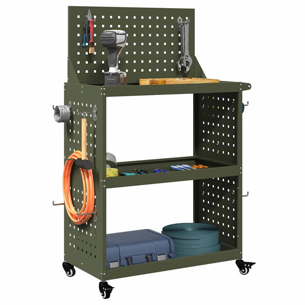 Werkzeugwagen Olive Grün Stahl
