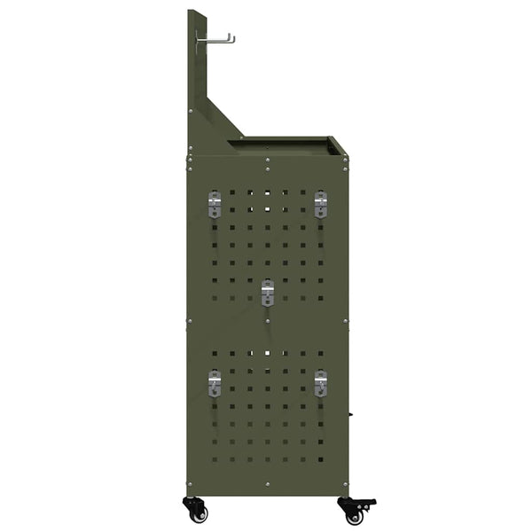 Werkzeugwagen Olive Grün Stahl