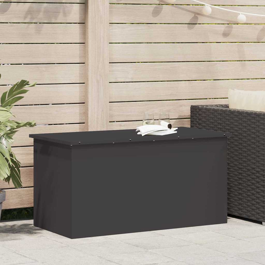 Stahl Außenlagerbox Schwarz 100 cm