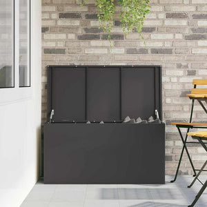 Stahl Außenlagerbox Schwarz 100 cm