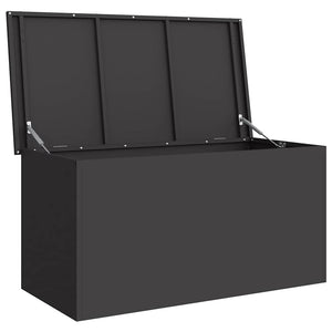 Stahl Außenlagerbox Schwarz 100 cm