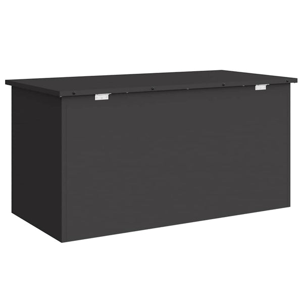 Stahl Außenlagerbox Schwarz 100 cm
