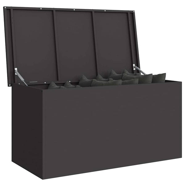 Stahl Außenlagerbox Schwarz 100 cm