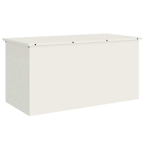 Weiße Außenlagerbox Stahl 100cm