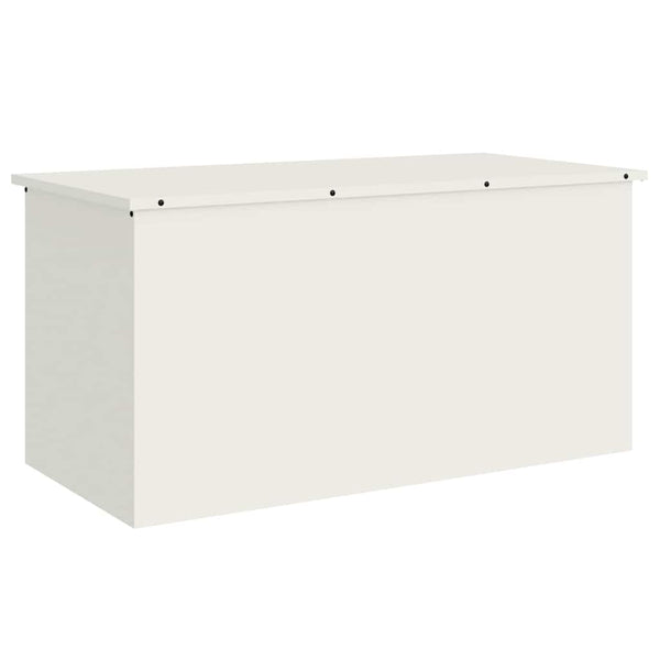 Weiße Außenlagerbox Stahl 100cm