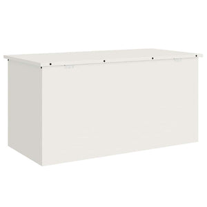 Weiße Außenlagerbox Stahl 100cm
