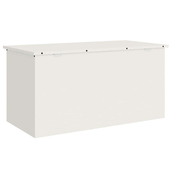 Weiße Außenlagerbox Stahl 100cm