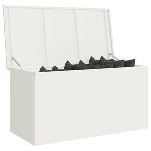 Weiße Außenlagerbox Stahl 100cm