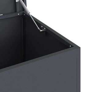 Anthrazitfarbene Außenlagerbox aus Stahl, 100 cm