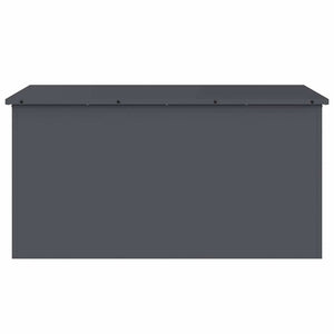 Anthrazitfarbene Außenlagerbox aus Stahl, 100 cm