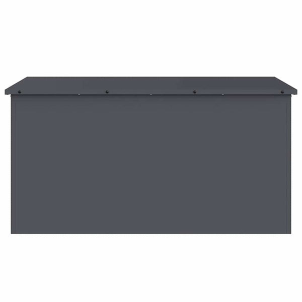 Anthrazitfarbene Außenlagerbox aus Stahl, 100 cm
