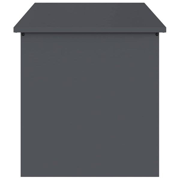Anthrazitfarbene Außenlagerbox aus Stahl, 100 cm