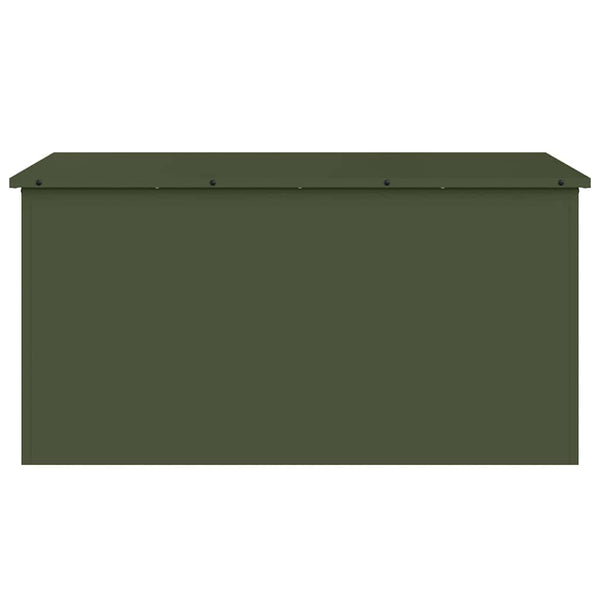 Stahl Außenlagerbox Olive Grün 100cm