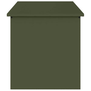 Stahl Außenlagerbox Olive Grün 100cm